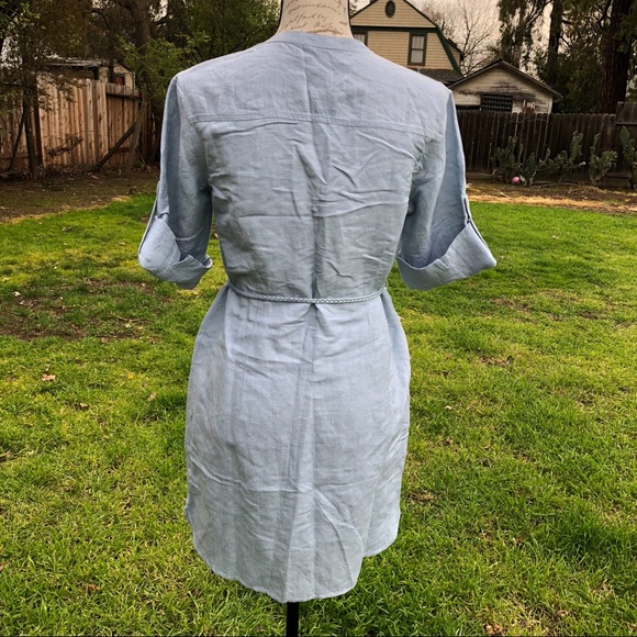 Ann Taylor NWT Blue button down dress - Picture 4 of 5